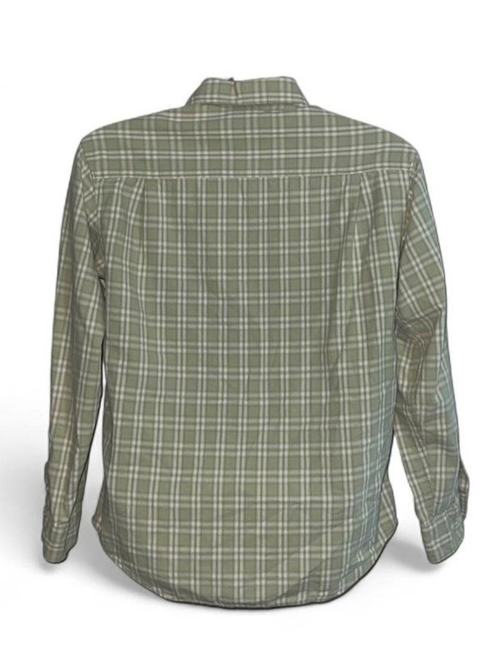 Eddie Bauer Men's Button Up Shirt Plaid Green Khaki Preppy XS - Picture 4 of 5